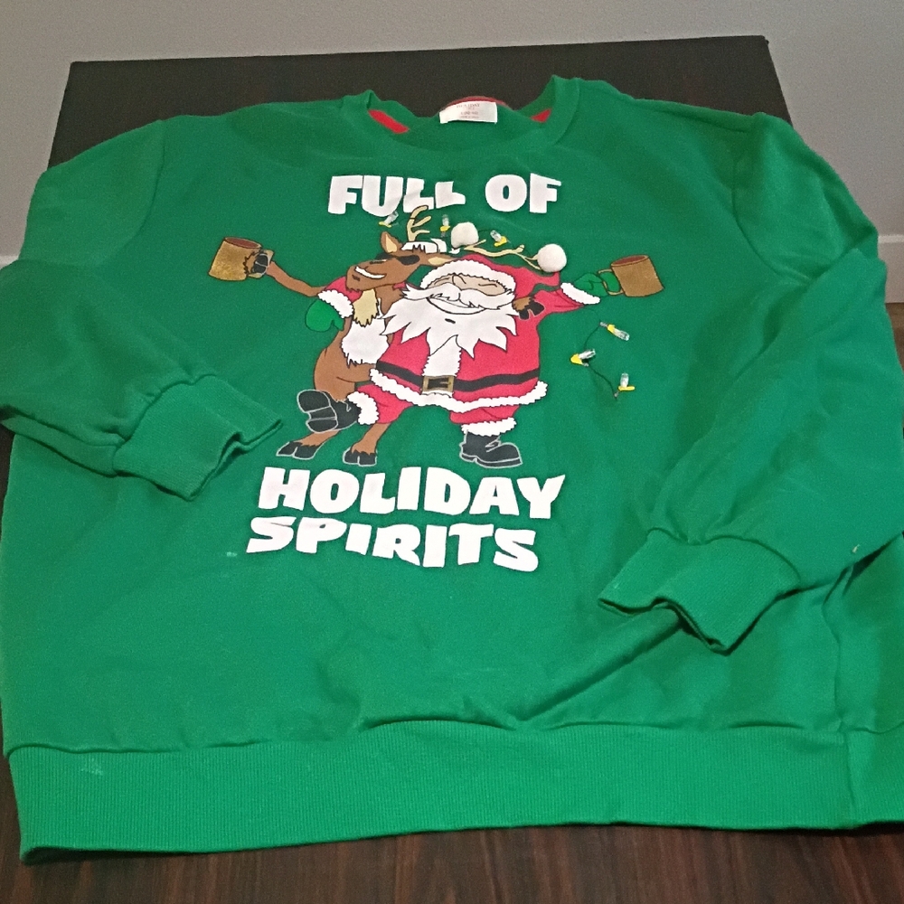 Holiday Time Green Crewneck Sweater